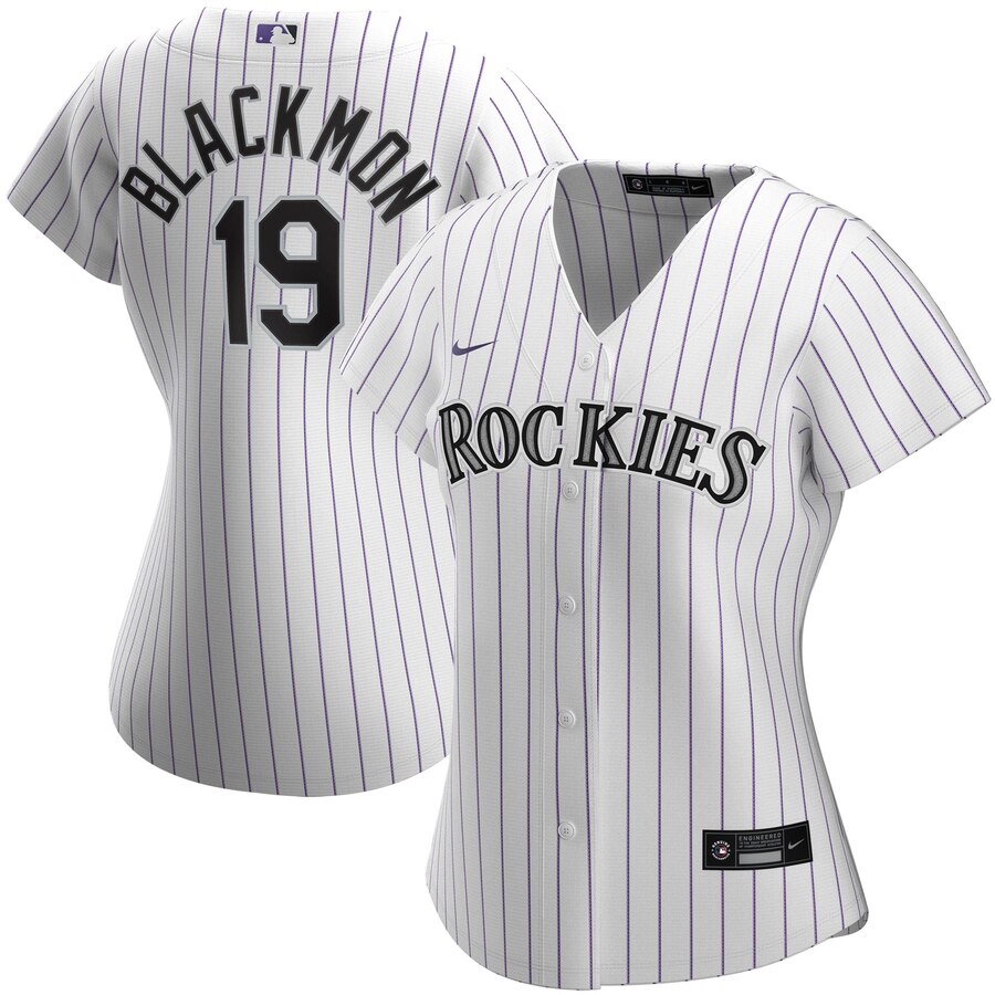 Colorado Rockies #19 Charlie Blackmon Nike Women Home 2020 MLB Player Jersey White